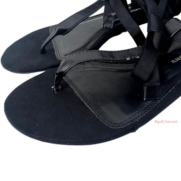 Chinese Laundry Women's Black Twill Sudoku Low Wedge Thong Sandal, Choose Size - Picture 5 of 14